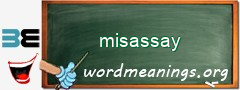 WordMeaning blackboard for misassay